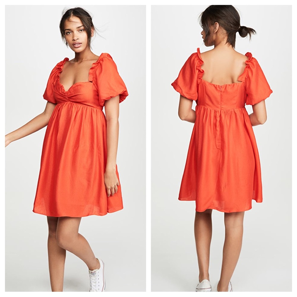 English Factory Balloon Sleeve Mini Dress S